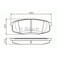 Комплект гальмівних колодок, дискове гальмо BOSCH 0 986 494 380