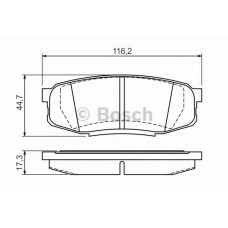 Комплект гальмівних колодок, дискове гальмо BOSCH 0 986 494 380