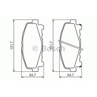 Комплект гальмівних колодок, дискове гальмо BOSCH 0 986 494 382