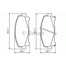 Комплект гальмівних колодок, дискове гальмо BOSCH 0 986 494 382