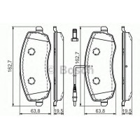 Комплект гальмівних колодок, дискове гальмо BOSCH 0 986 494 385