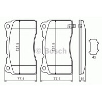 Комплект гальмівних колодок, дискове гальмо BOSCH 0 986 494 395