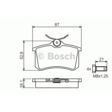 Комплект гальмівних колодок, дискове гальмо BOSCH 0 986 494 399