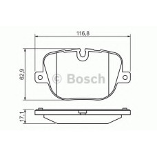 Комплект гальмівних колодок, дискове гальмо BOSCH 0 986 494 409