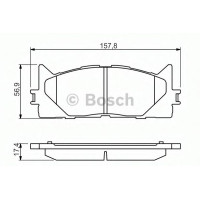 Комплект гальмівних колодок, дискове гальмо BOSCH 0 986 494 430