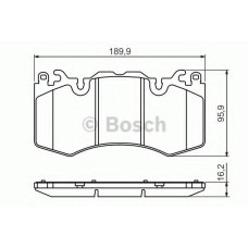 Комплект гальмівних колодок, дискове гальмо BOSCH 0 986 494 440