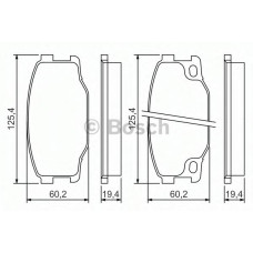 Комплект гальмівних колодок, дискове гальмо BOSCH 0 986 494 442
