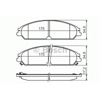 Комплект гальмівних колодок, дискове гальмо BOSCH 0 986 494 483