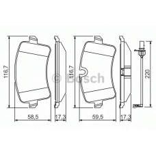 Комплект гальмівних колодок, дискове гальмо BOSCH 0 986 494 488