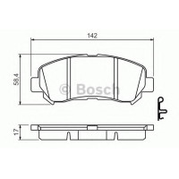 Комплект гальмівних колодок, дискове гальмо BOSCH 0 986 494 501