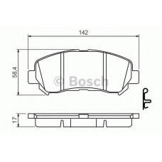 Комплект гальмівних колодок, дискове гальмо BOSCH 0 986 494 501