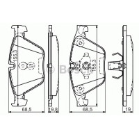 Комплект гальмівних колодок, дискове гальмо BOSCH 0 986 494 549