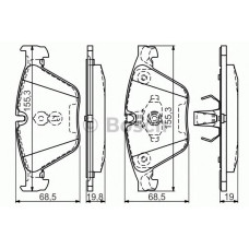 Комплект гальмівних колодок, дискове гальмо BOSCH 0 986 494 549