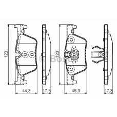 Комплект гальмівних колодок, дискове гальмо BOSCH 0 986 494 554