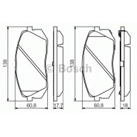 Комплект гальмівних колодок, дискове гальмо BOSCH 0 986 494 559