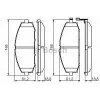 Комплект гальмівних колодок, дискове гальмо BOSCH 0 986 494 560