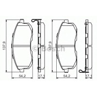 Комплект гальмівних колодок, дискове гальмо BOSCH 0 986 494 572