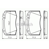 Комплект гальмівних колодок, дискове гальмо BOSCH 0 986 494 576