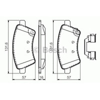 Комплект гальмівних колодок, дискове гальмо BOSCH 0 986 494 584