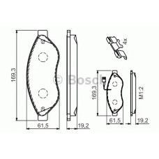 Комплект гальмівних колодок, дискове гальмо BOSCH 0 986 494 591