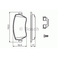 Комплект гальмівних колодок, дискове гальмо BOSCH 0 986 494 592