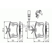 Комплект гальмівних колодок, дискове гальмо BOSCH 0 986 494 599