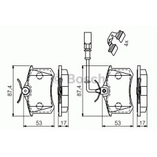Комплект гальмівних колодок, дискове гальмо BOSCH 0 986 494 599