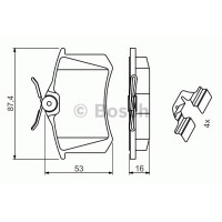 Комплект гальмівних колодок, дискове гальмо BOSCH 0 986 494 600