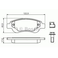 Комплект гальмівних колодок, дискове гальмо BOSCH 0 986 494 606