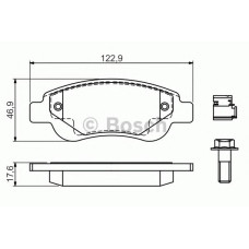 Комплект гальмівних колодок, дискове гальмо BOSCH 0 986 494 606