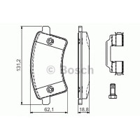 Комплект гальмівних колодок, дискове гальмо BOSCH 0 986 494 612