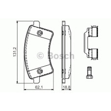 Комплект гальмівних колодок, дискове гальмо BOSCH 0 986 494 612