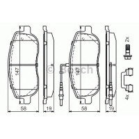 Комплект гальмівних колодок, дискове гальмо BOSCH 0 986 494 615