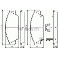 Комплект гальмівних колодок, дискове гальмо BOSCH 0 986 494 620