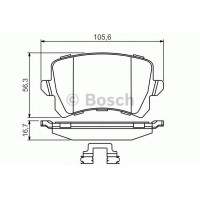 Комплект гальмівних колодок, дискове гальмо BOSCH 0 986 494 626
