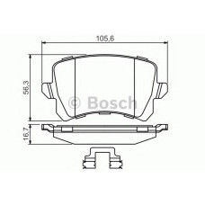 Комплект гальмівних колодок, дискове гальмо BOSCH 0 986 494 626