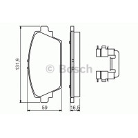 Комплект гальмівних колодок, дискове гальмо BOSCH 0 986 494 629