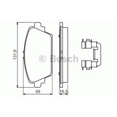 Комплект гальмівних колодок, дискове гальмо BOSCH 0 986 494 629