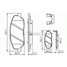 Комплект гальмівних колодок, дискове гальмо BOSCH 0 986 494 631