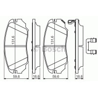 Комплект гальмівних колодок, дискове гальмо BOSCH 0 986 494 632
