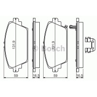 Комплект гальмівних колодок, дискове гальмо BOSCH 0 986 494 633