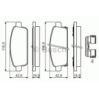 Комплект гальмівних колодок, дискове гальмо BOSCH 0 986 494 634