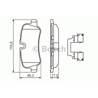Комплект гальмівних колодок, дискове гальмо BOSCH 0 986 494 636