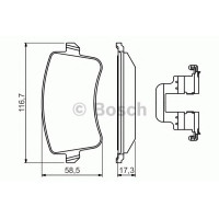Комплект гальмівних колодок, дискове гальмо BOSCH 0 986 494 637