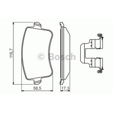 Комплект гальмівних колодок, дискове гальмо BOSCH 0 986 494 637