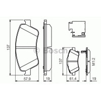 Комплект гальмівних колодок, дискове гальмо BOSCH 0 986 494 638