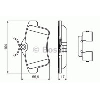 Комплект гальмівних колодок, дискове гальмо BOSCH 0 986 494 640