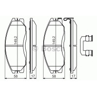 Комплект гальмівних колодок, дискове гальмо BOSCH 0 986 494 650