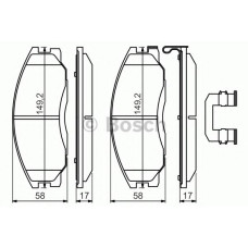 Комплект гальмівних колодок, дискове гальмо BOSCH 0 986 494 650