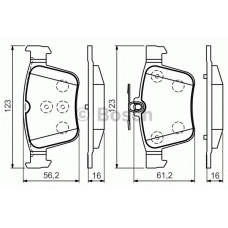 Комплект гальмівних колодок, дискове гальмо BOSCH 0 986 494 658